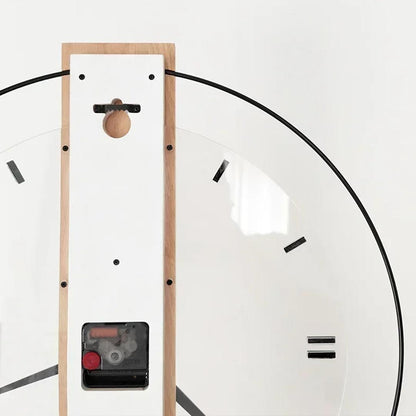 Modern Scandinavian Simple Wall Clock - Silent Elegance in Solid Wood
