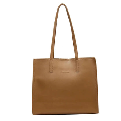 Classic PU Leather Tote Bag for Elegant Everyday Organization