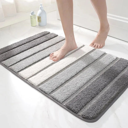 Non-Slip Absorbent Bathroom Mat - Soft Bath Rug for Home Use