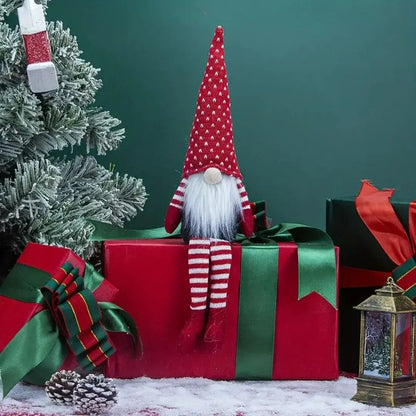 Nordic Christmas Gnome Ornaments - Faceless Santa Elf Pendants