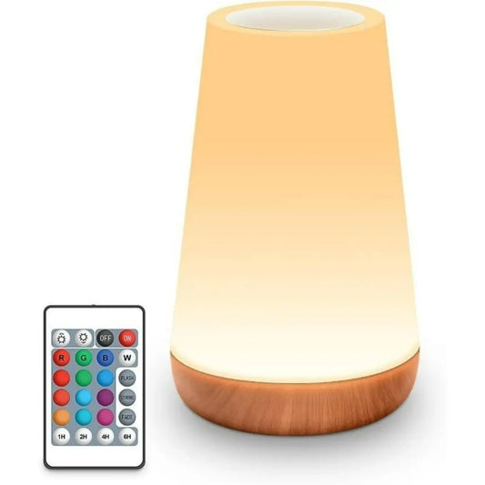 Portable RGB Bedside Lamp - Touch Control, Rechargeable & 13 Colour Modes