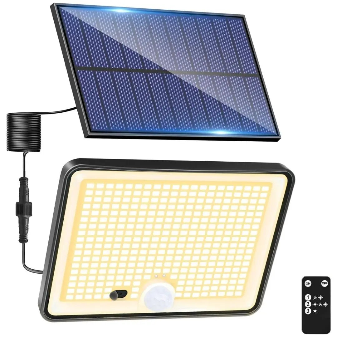 Lumora 342 LED Solar Security Lights - Outdoor Motion Sensor Floodlight