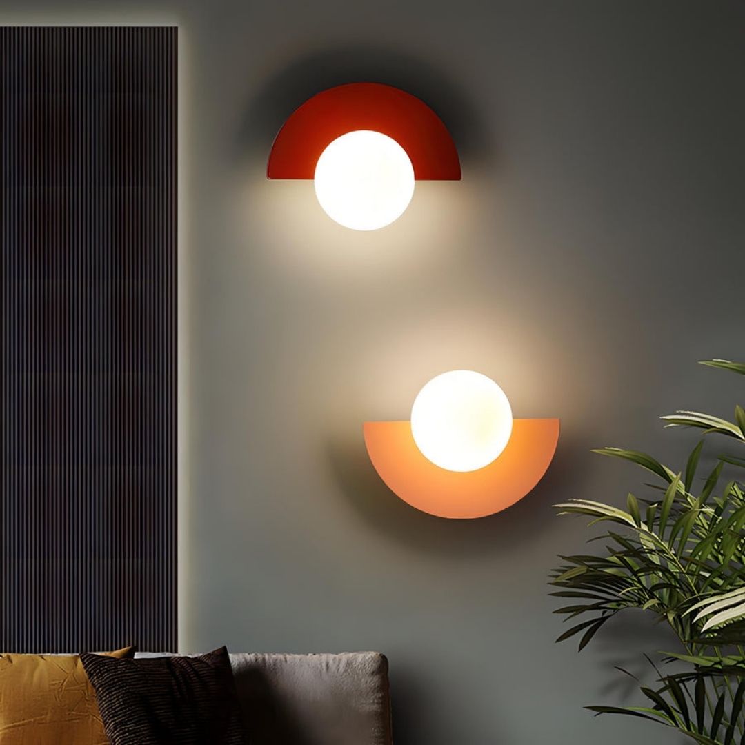 Everest Nordic Wall Lamp - Minimalist Semicircle LED Sconce in Multiple Colours