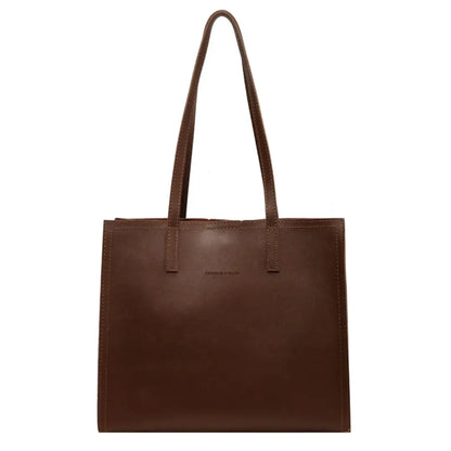 Classic PU Leather Tote Bag for Elegant Everyday Organization