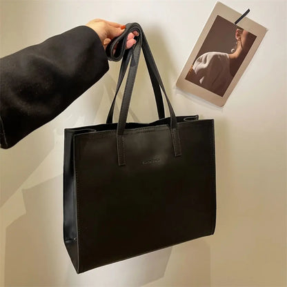Classic PU Leather Tote Bag for Elegant Everyday Organization