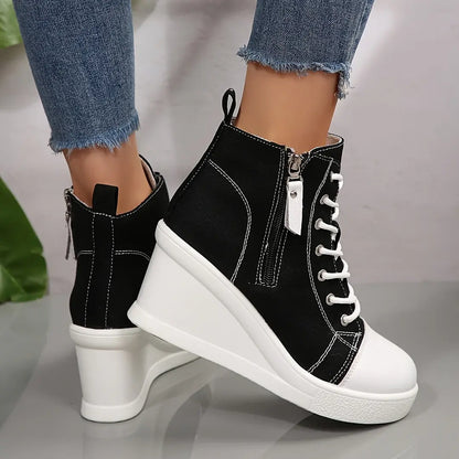 Uptown Canvas Wedge Sneaker