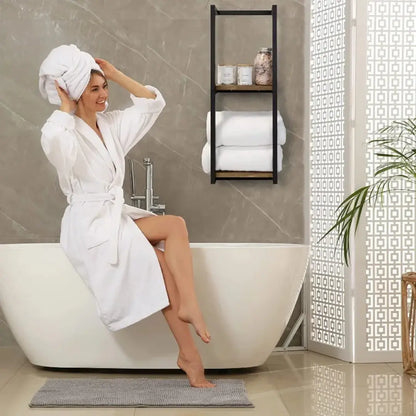 Modern Bathroom Storage Rack with 2 Layer Design