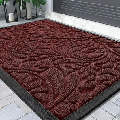 Varlo Heavy-Duty Groove Front Door Mat - Non-Slip Outdoor and Indoor Entrance Mat