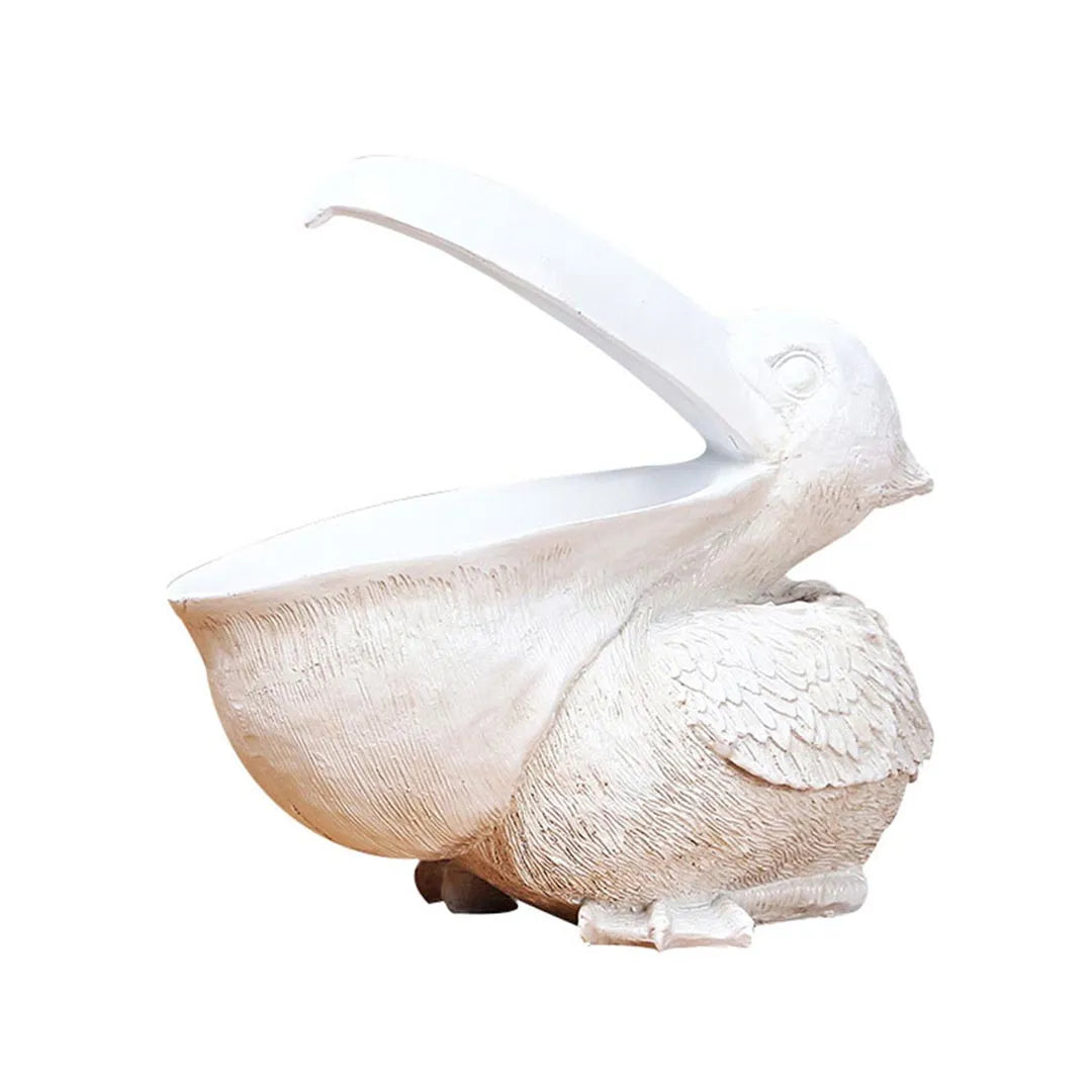 Pelican Birds Figurine - Resin Desktop Organizer and Decorative Candy Dish