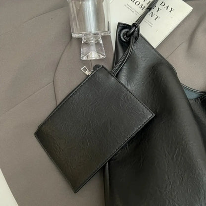 Suede Tote Bag for Women - Hobo Shoulder Bag with Matching Wallet