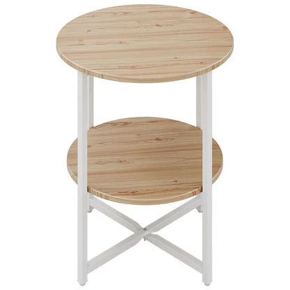 Minimalist Coffee Table with Steel Frame and Storage Shelf