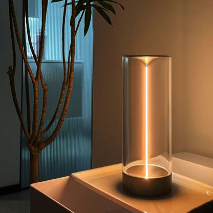 Phoenix Table Lamp - Modern Crystal Column Light