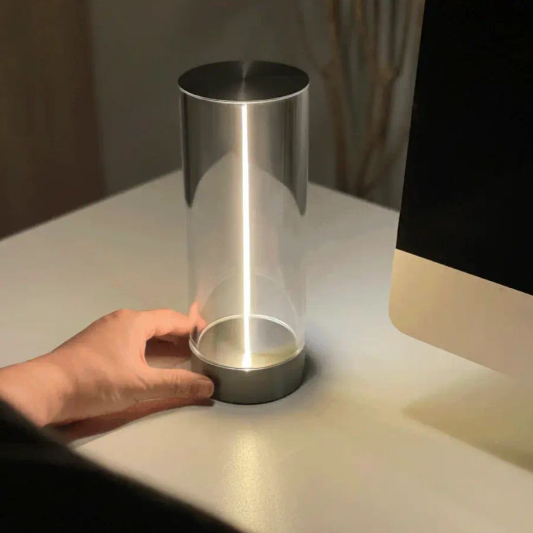 Phoenix Table Lamp - Modern Crystal Column Light