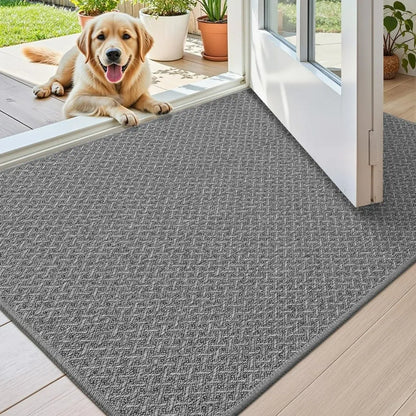 Novara Low-Profile Indoor Entrance Mat - Non-Slip Backing and Easy-Clean Design