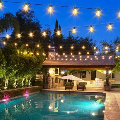 FestoonGlow Solar String Lights – Waterproof Edison Bulb Outdoor Lighting with Remote Control