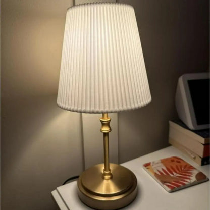 Gold Retro Bedside Lamp - 3-Way Touch Control with Dimmable LED Bulb