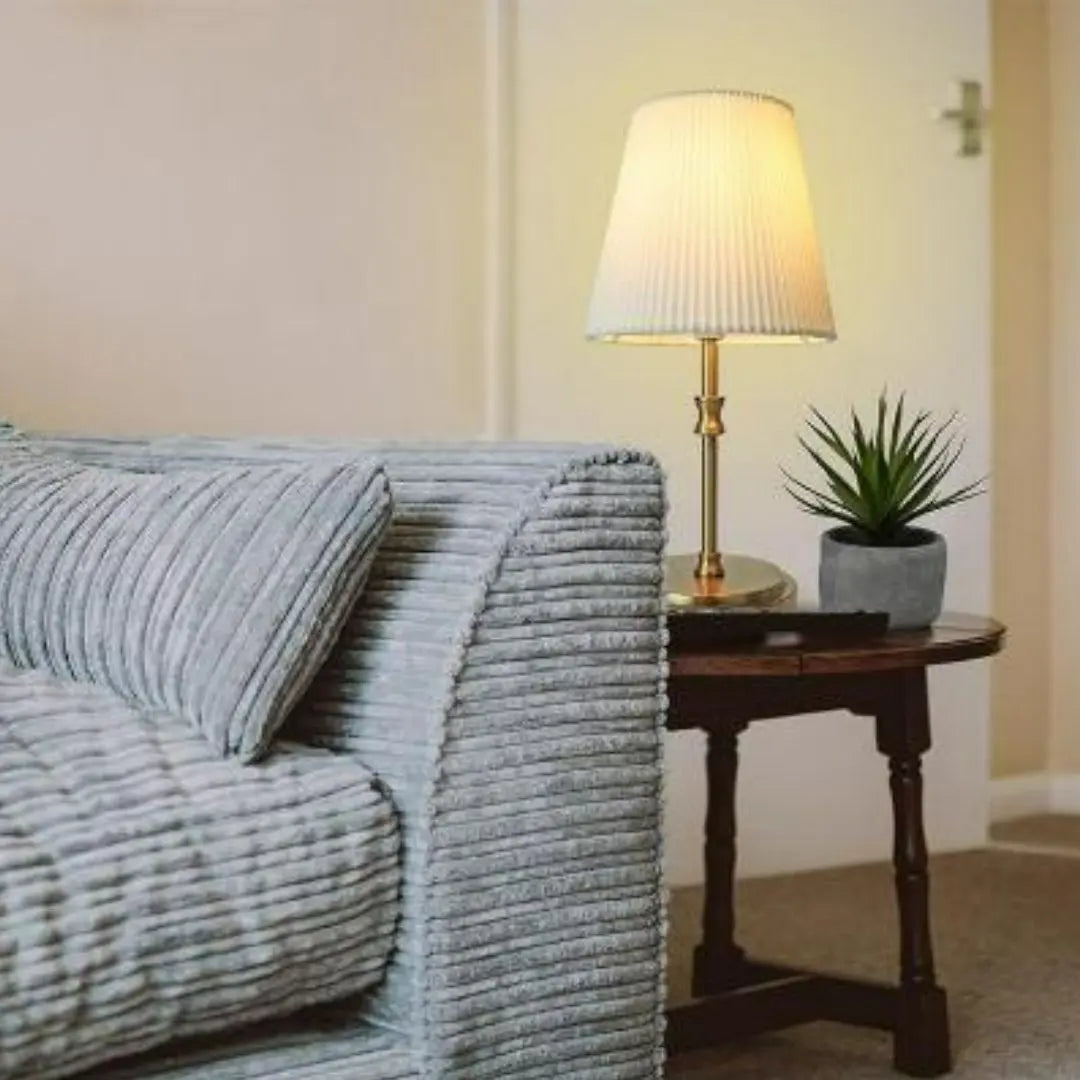 Gold Retro Bedside Lamp - 3-Way Touch Control with Dimmable LED Bulb