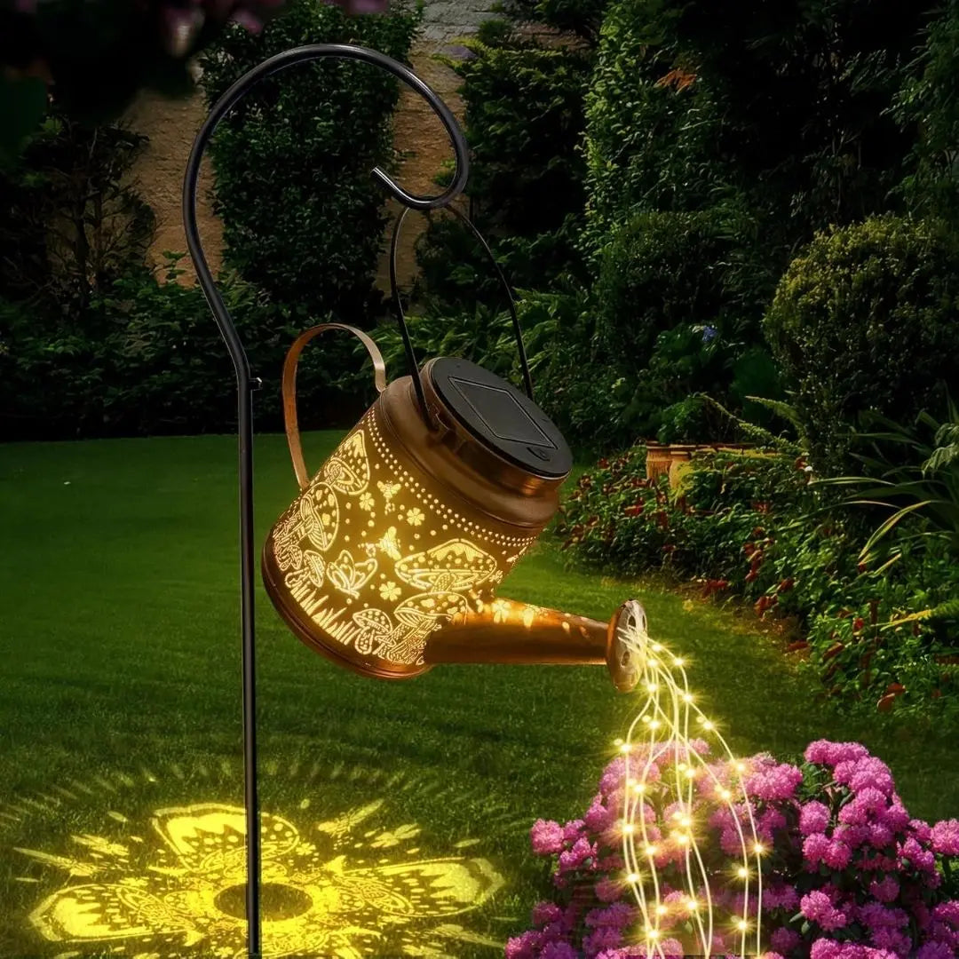 Luvora Solar Watering Can Lights - Decorative LED String Lantern with Dual Modes and Waterproof Design