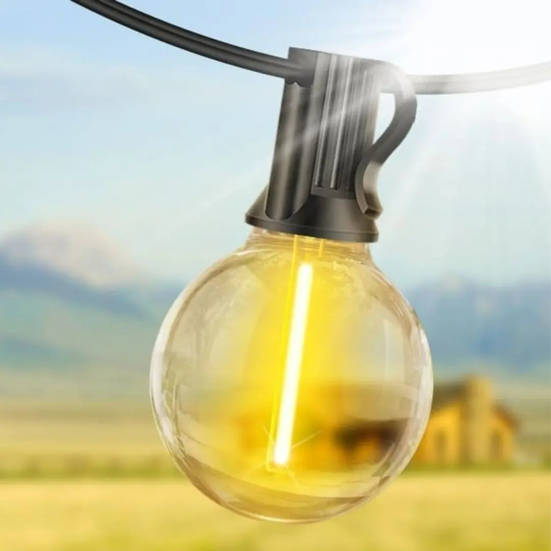 FestoonGlow Solar String Lights – Waterproof Edison Bulb Outdoor Lighting with Remote Control