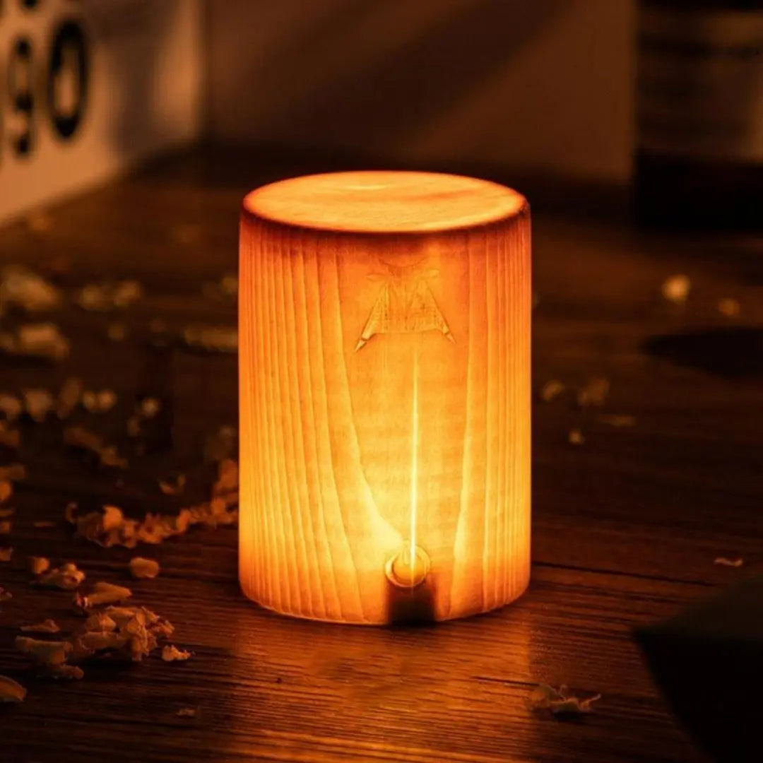 GloedHout Rechargeable Touch Table Lamp - Wood and LED Harmony for Elegant Spaces