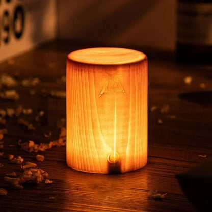 GloedHout Rechargeable Touch Table Lamp - Wood and LED Harmony for Elegant Spaces