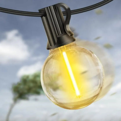 FestoonGlow Solar String Lights – Waterproof Edison Bulb Outdoor Lighting with Remote Control