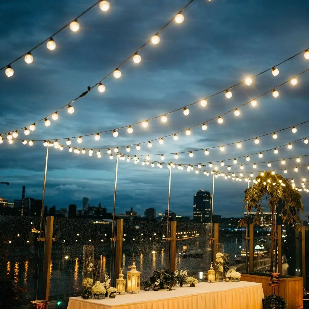 FestoonGlow Solar String Lights – Waterproof Edison Bulb Outdoor Lighting with Remote Control