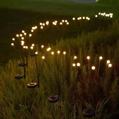 Firefly Solar Garden Lights - Waterproof Outdoor LED Stakes