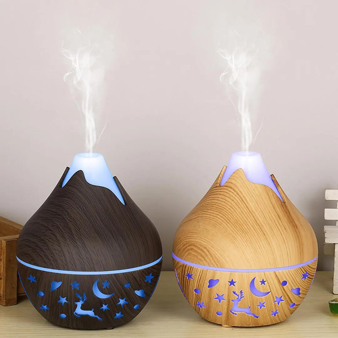Mini Snow Mountain Wood Grain Air Humidifier