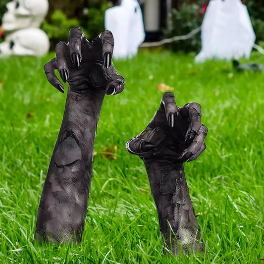 2 Piece of 3D Simulation Halloween Ghost Hand - Spooky Garden & Outdoor Decoration