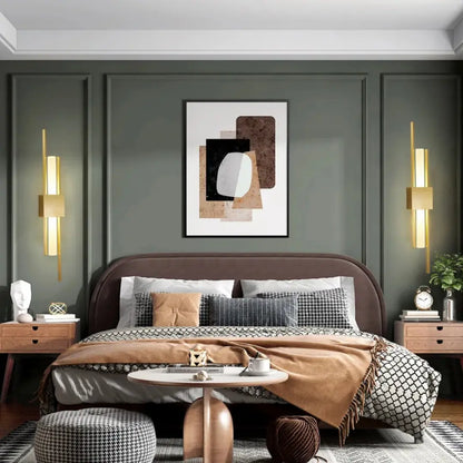 Gold Wall Battery Lamp - Modern Indoor Wall Light, USB Rechargeable Battery Sconce