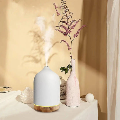 Ceramic Essential Oil Diffuser - 250ml Ultrasonic Air Humidifier