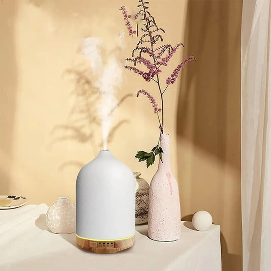 Ceramic Essential Oil Diffuser - 250ml Ultrasonic Air Humidifier
