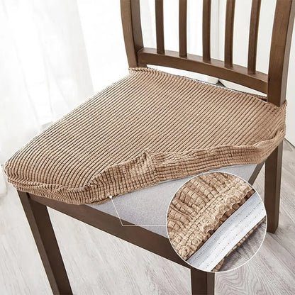 Zivora Dining Chair Seat Covers - Stretch Jacquard Slipcovers with Elastic Band