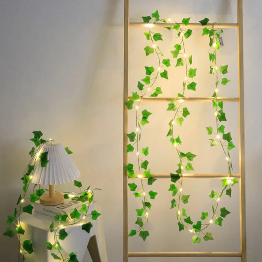 Artificial Leaf Fairy Lights with Copper Wire Lights