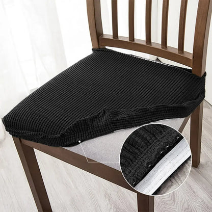 Zivora Dining Chair Seat Covers - Stretch Jacquard Slipcovers with Elastic Band