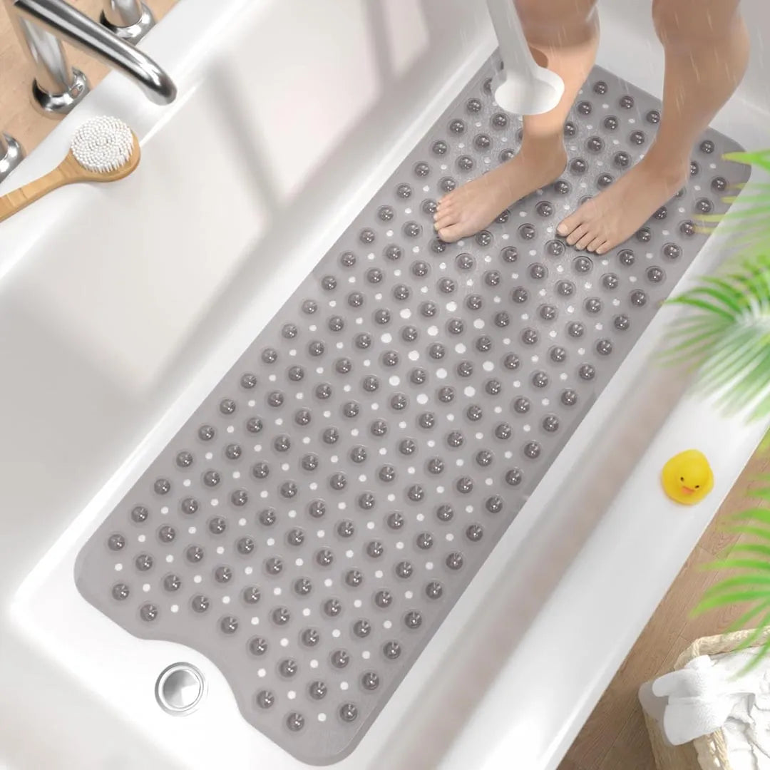 Non-Slip Bath Mat for Tub - Extra Long Anti-Mould Bathroom Mat