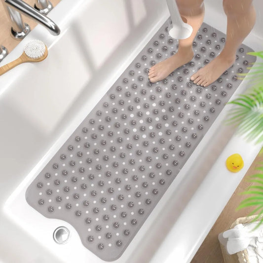 Non-Slip Bath Mat for Tub - Extra Long Anti-Mould Bathroom Mat
