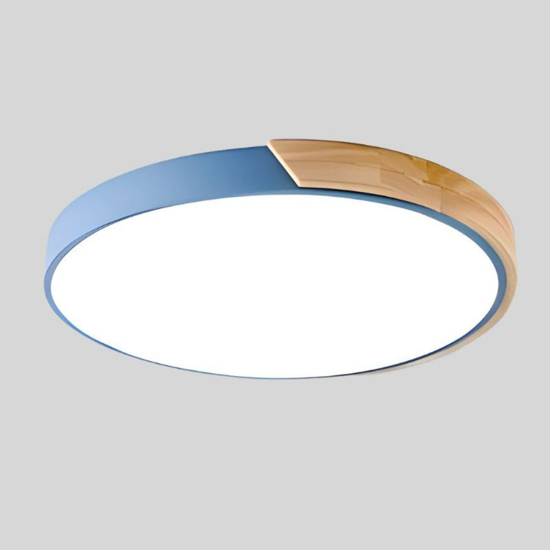 Nordic Macaroon Wood Ceiling Light - Minimalist LED Fixture