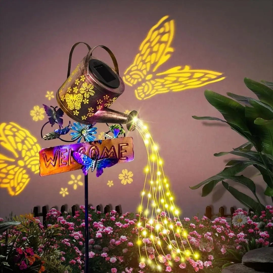 Luvora Solar Watering Can Lights - Decorative LED String Lantern with Dual Modes and Waterproof Design