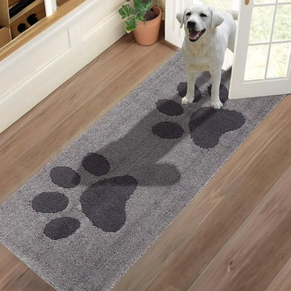 PawHarbor PlushGuard Dirt Trapper Mat - Super-Absorbent Rug for Muddy Paws