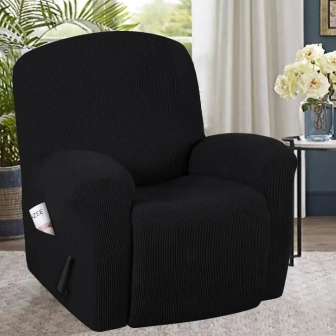 Cabri Knitted Recliner Chair Covers - Stretch Jacquard Slipcovers for 1-4 Seater Recliners