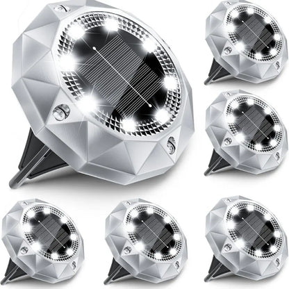 Solaro Diamond Path Lights - IP65 Waterproof LED Ground Lights for Garden and Landscape