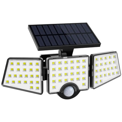 Lumora Solar Security Lights - 1000LM Floodlights with 3 Adjustable Heads and Motion Sensor