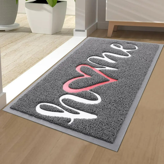 Threshold Atelier Script Door Mat - Low-Profile Non-Slip PVC and Rubber Entrance Mat