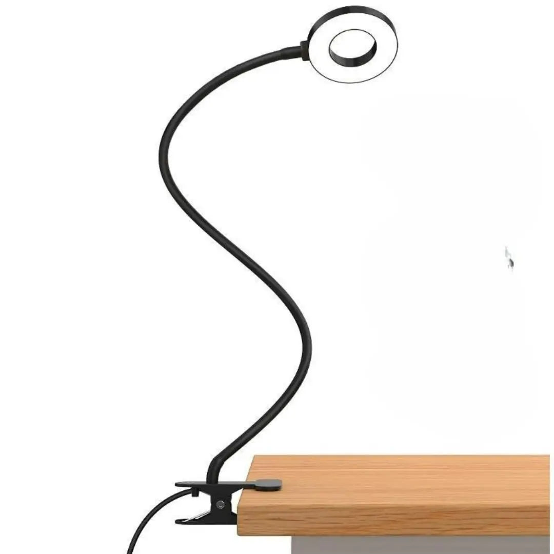 LED Clip-On Desk Lamp - Gooseneck with 3 Colours and 10 Brightness Modes