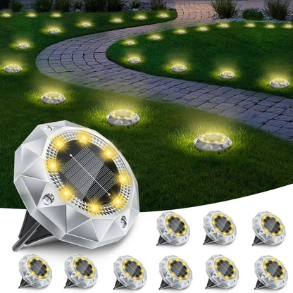 Solaro Diamond Path Lights - IP65 Waterproof LED Ground Lights for Garden and Landscape
