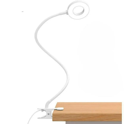 LED Clip-On Desk Lamp - Gooseneck with 3 Colours and 10 Brightness Modes