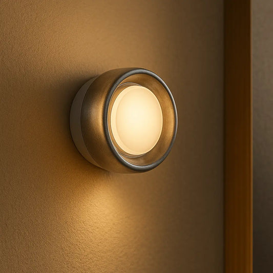 LumaGlow - Modern Glass Shade LED Wall Lamp