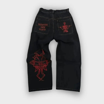 Amalfi Embroidered Baggy Jeans